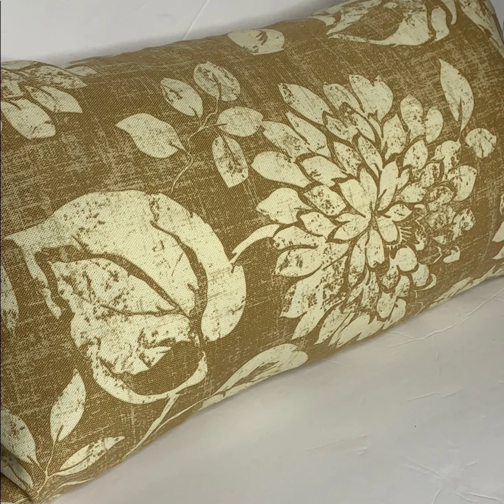 Cotton Floral Pillow‎ with Down Pillow Insert